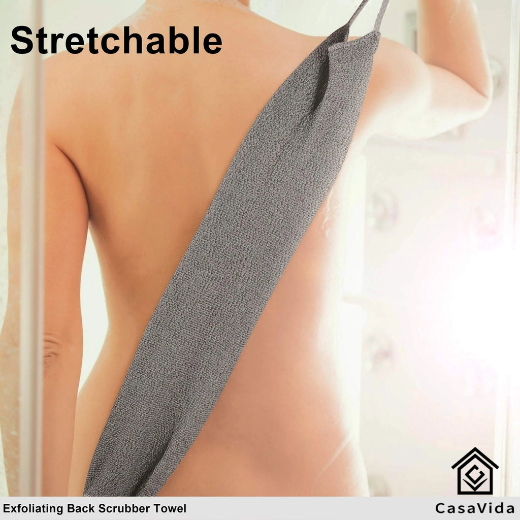 Back Scrubber for Shower Nylon Bath Towel Washer Exfoliating Washcloth Rear J...