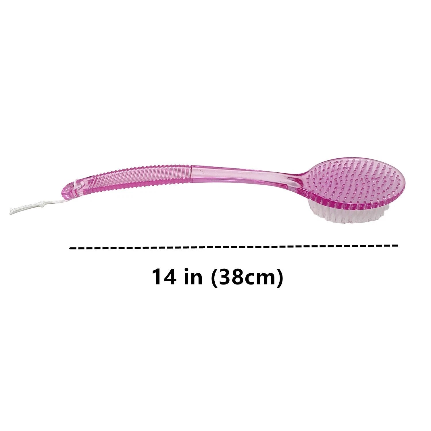 1 Pc Pink 14" Exfoliating Back Scrub, Shower Bath Body Brush Scrubber & Massager
