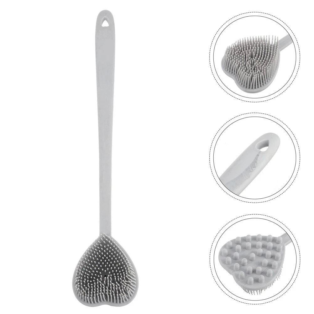 Heart-shaped Bath Brush Body Exfoliator Silicone Shower Scrubber