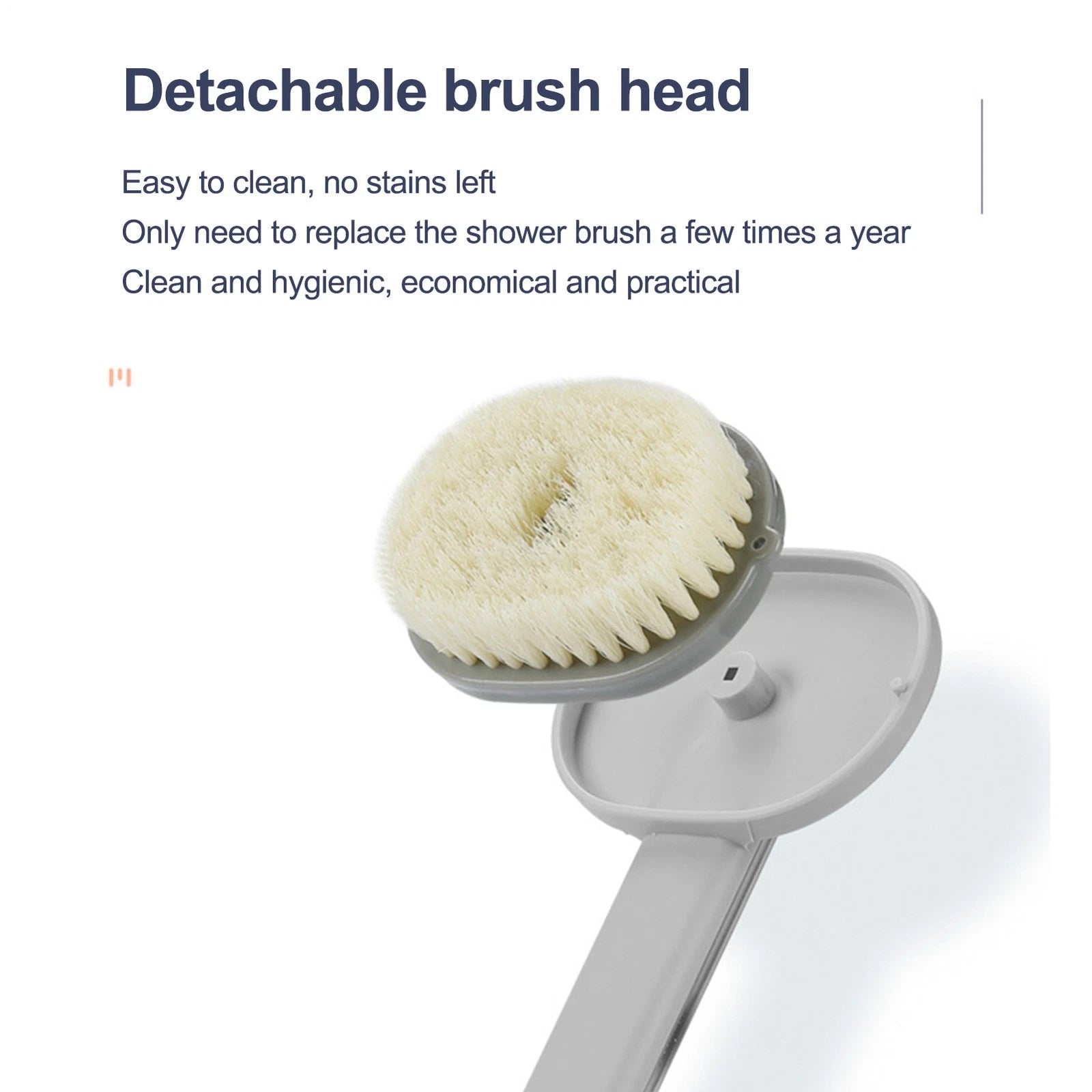 Body Back Bath Brush For Shower With Long Handle Back Washer Scrubber Suitable