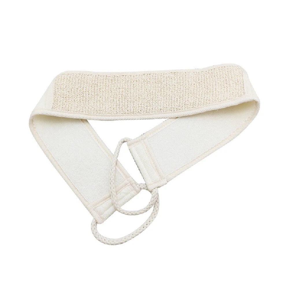 Back Scrubber Real Loofah Shower Exfoliating Belt Body Brush Bath Massage UK New