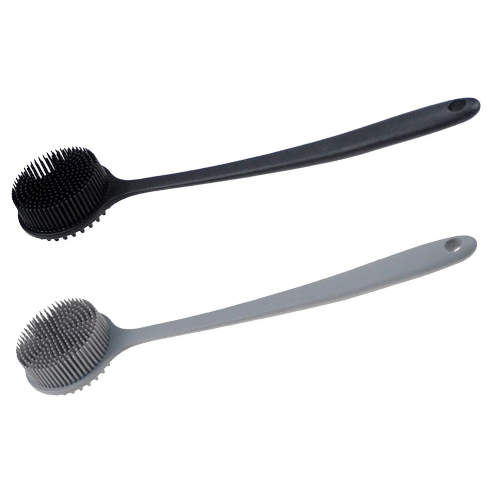 2 Pcs Bath Brush Man Silicone Shower Body Hand Held Scrubber Handheld