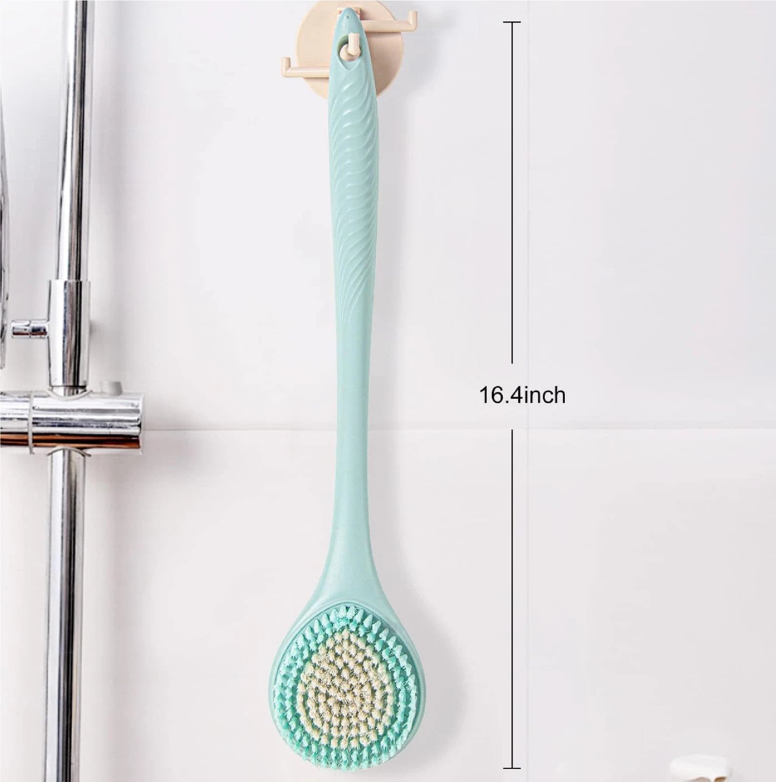 BEDELITE Back Scrubber for Shower - Long Handle Bath Brush (16.4 inches)