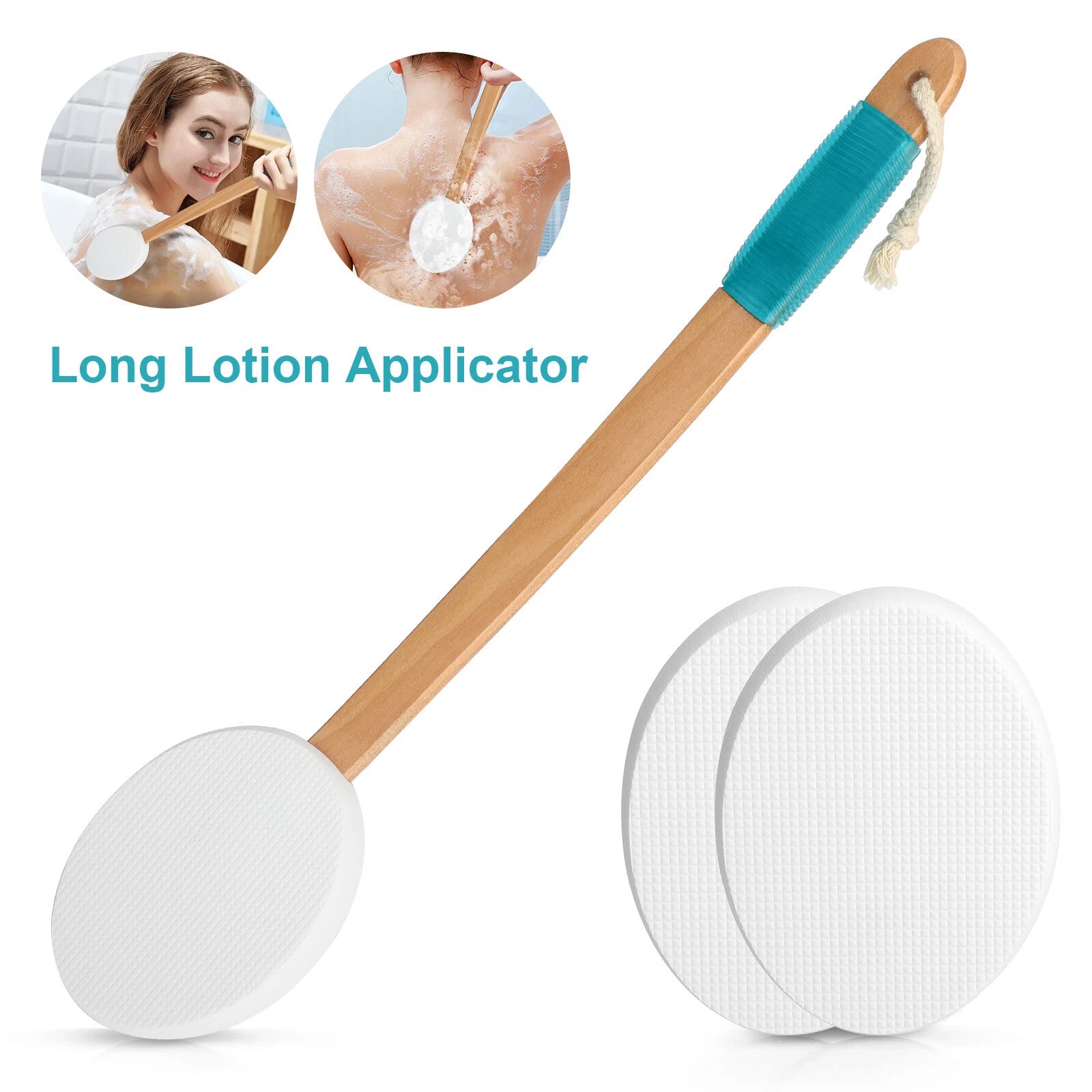 Long Lotion Applicator Back Brush Perfect for Tanning Skin Cream Or Any Lotions