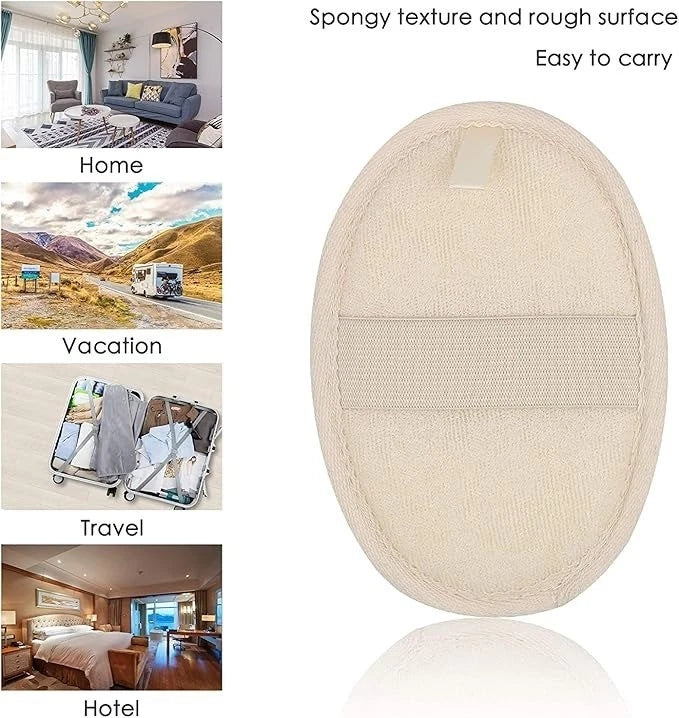 10 Pack Exfoliating Loofah Sponge Pads Natural Body Scrubbers for Shower and Bat