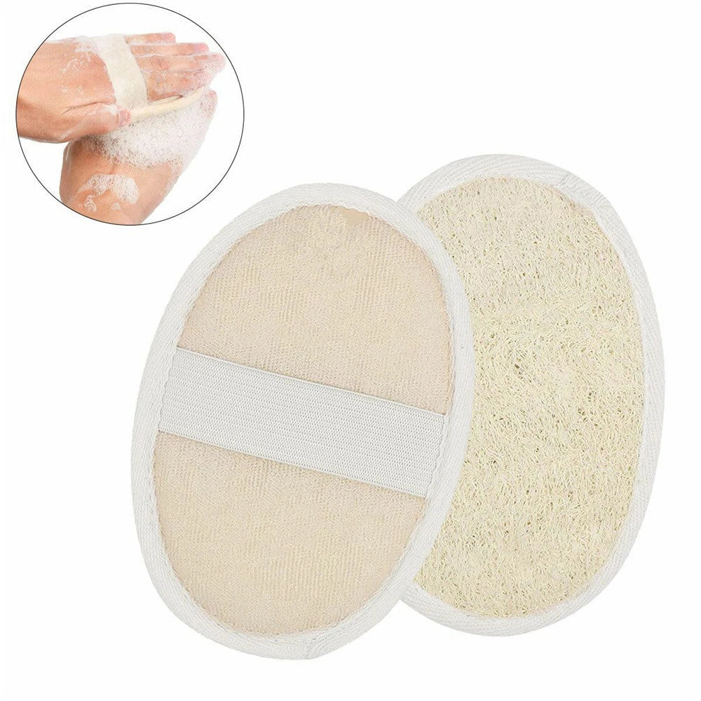 1-5X Body Scrubber Brush Exfoliating Natural Loofah Pad Luffa Bath Shower Sponge