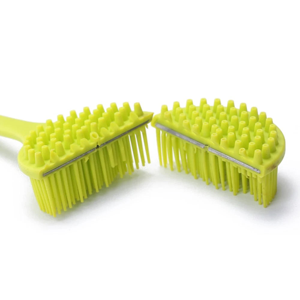 Bath Brush Body Scrubber Exfoliator Silicone Shower Man Back for Long Handle