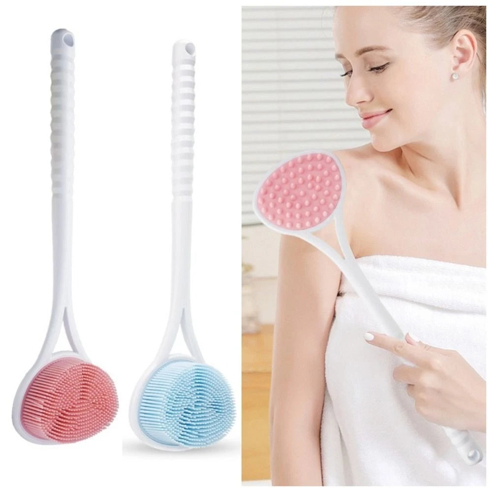 Comfortable Bath Soft Back Brush Double-sided Skin Massager  Lazy