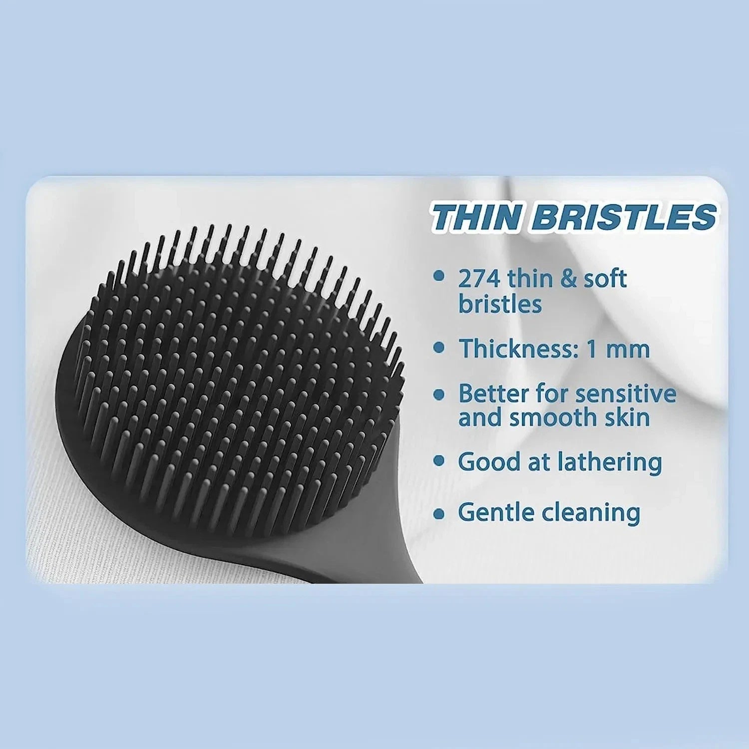 Back Scrubber Scrub Long Handle Shower Body Bath Brush Silicone Massage Brush
