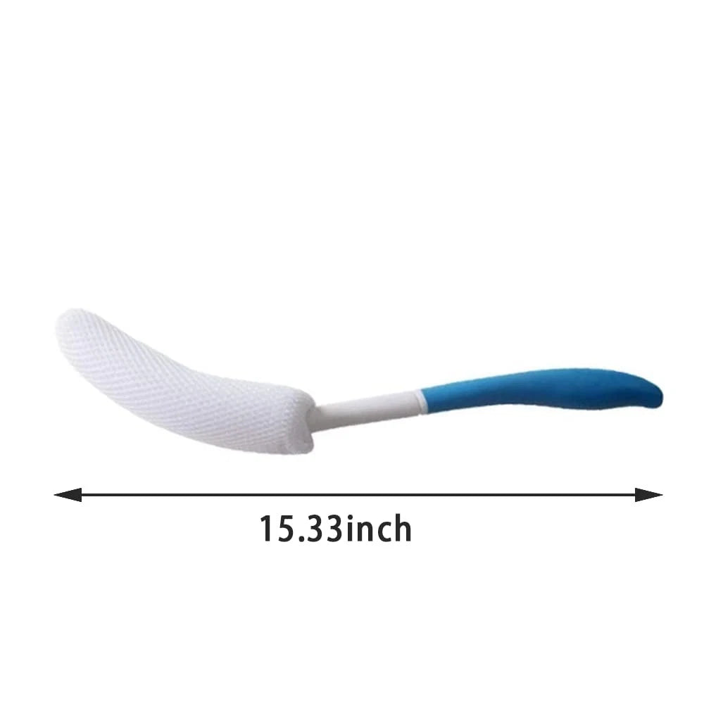 Long Anti-Slip Curved Handle Bath Body Brush 15.33 Inch