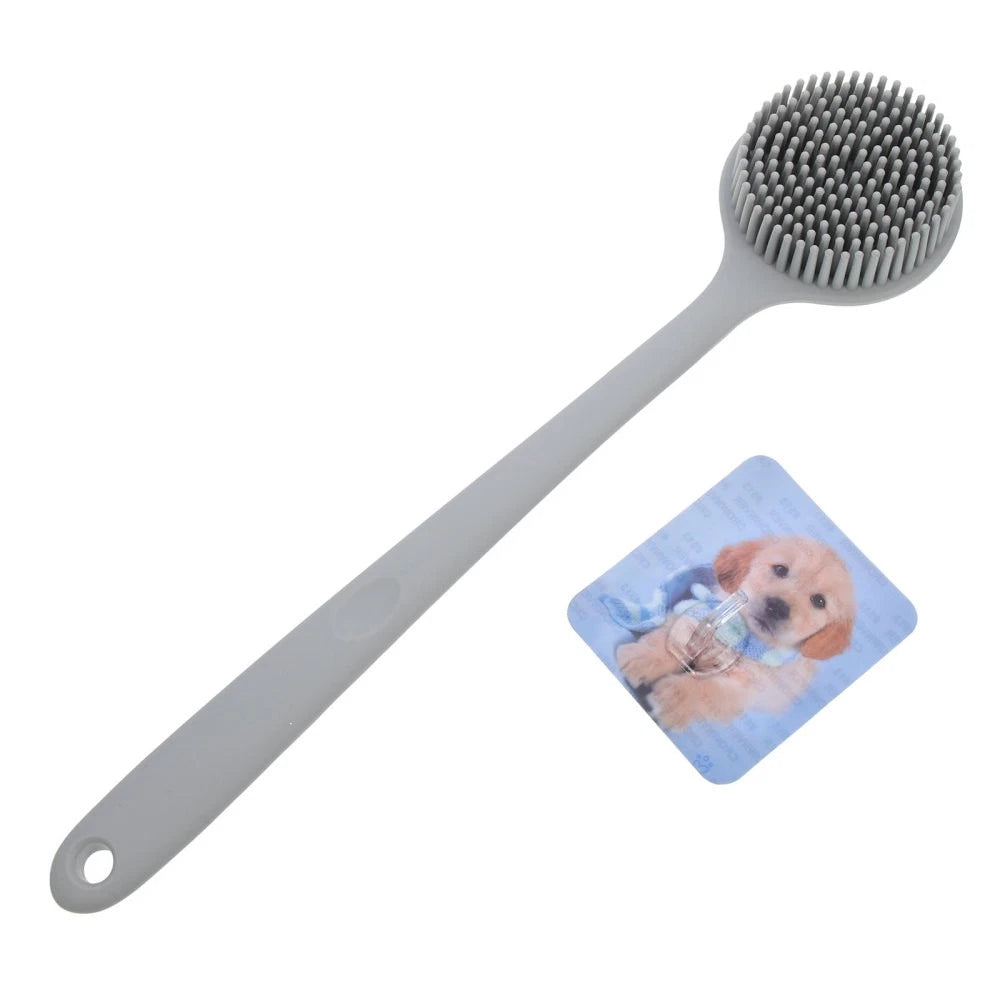 Silicone Bath Brush Man Back Cleaning Scrubber for Long Handle Shower