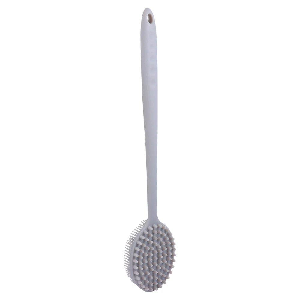 1Pc Bath Brush Silicone Bath Brush Long Handle Bathing Supplies