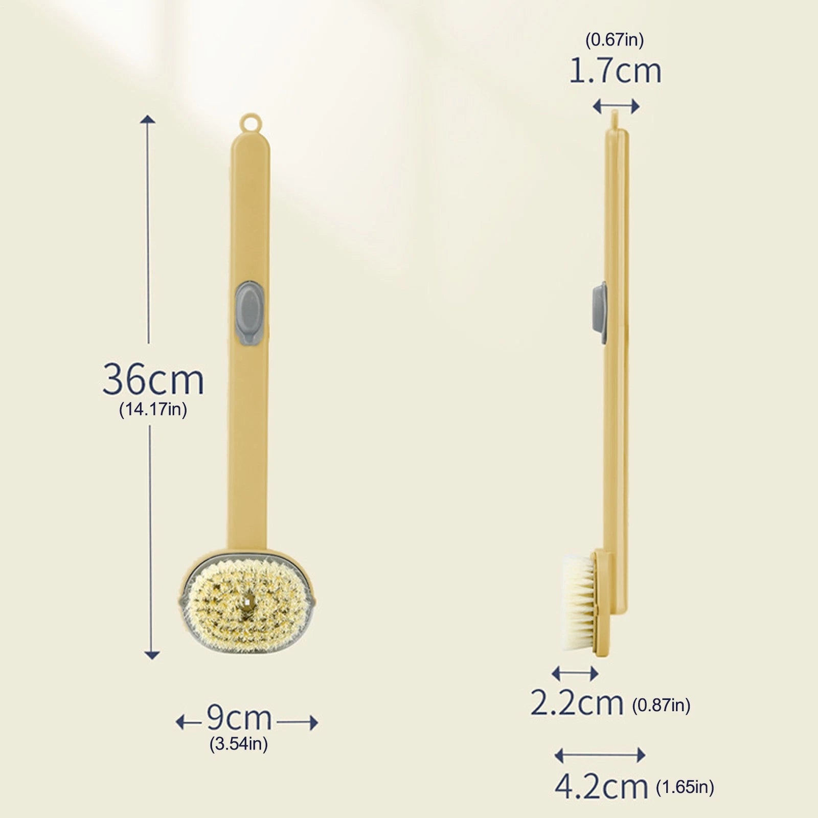 Body Back Bath Brush For Shower With Long Handle Back Washer Scrubber Suitable