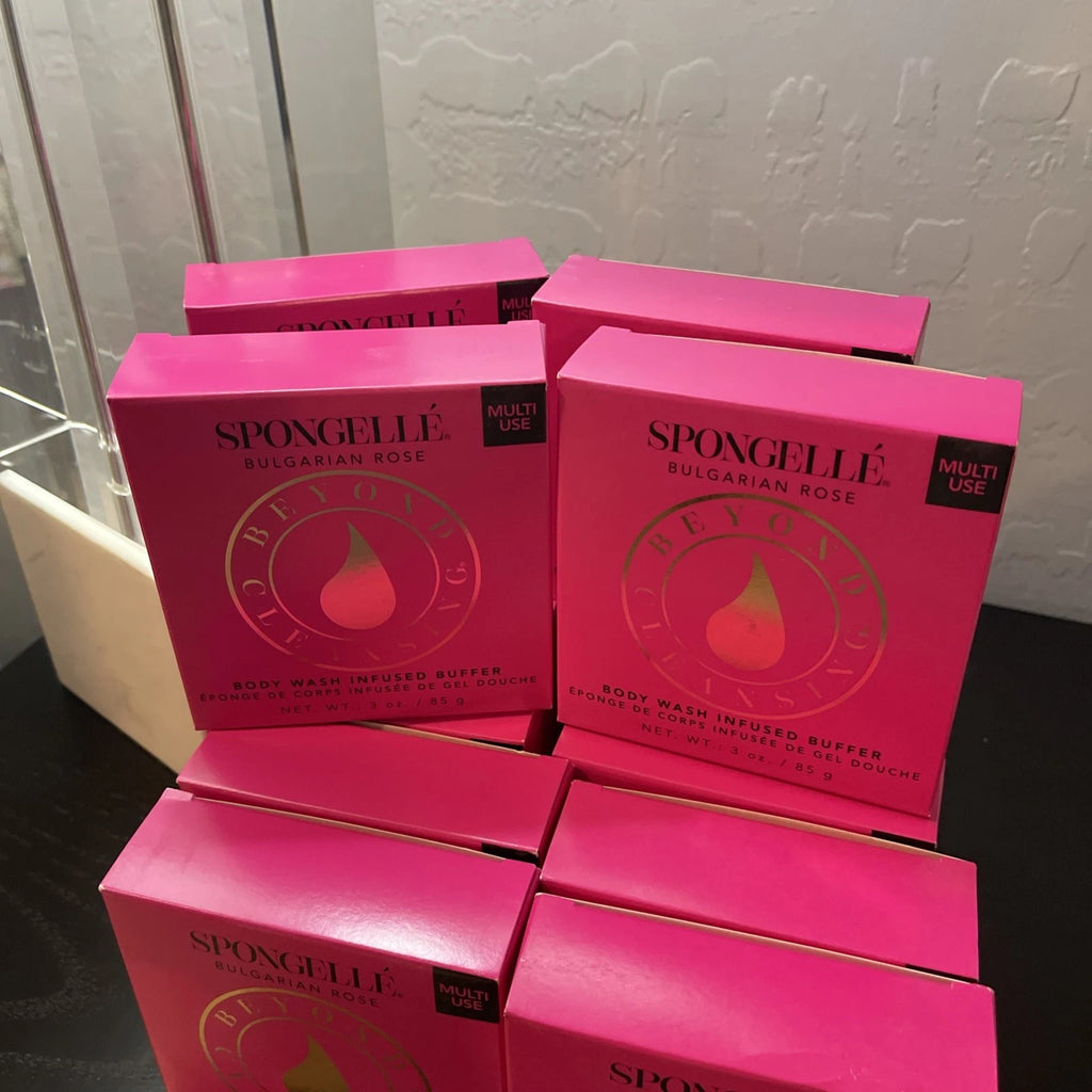 Spongelle Bulgarian Rose Body Wash Infused Buffer 3 OZ Brand New Sealed in Box