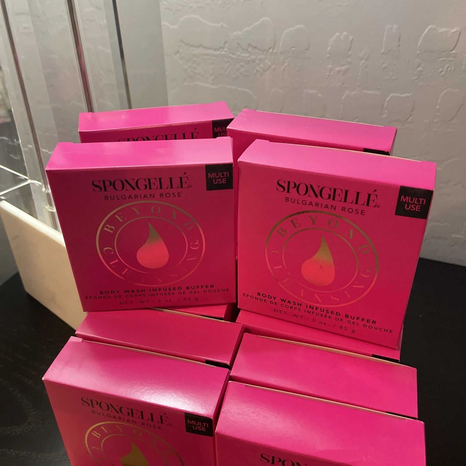 Spongelle Bulgarian Rose Body Wash Infused Buffer 3 OZ Brand New Sealed in Box