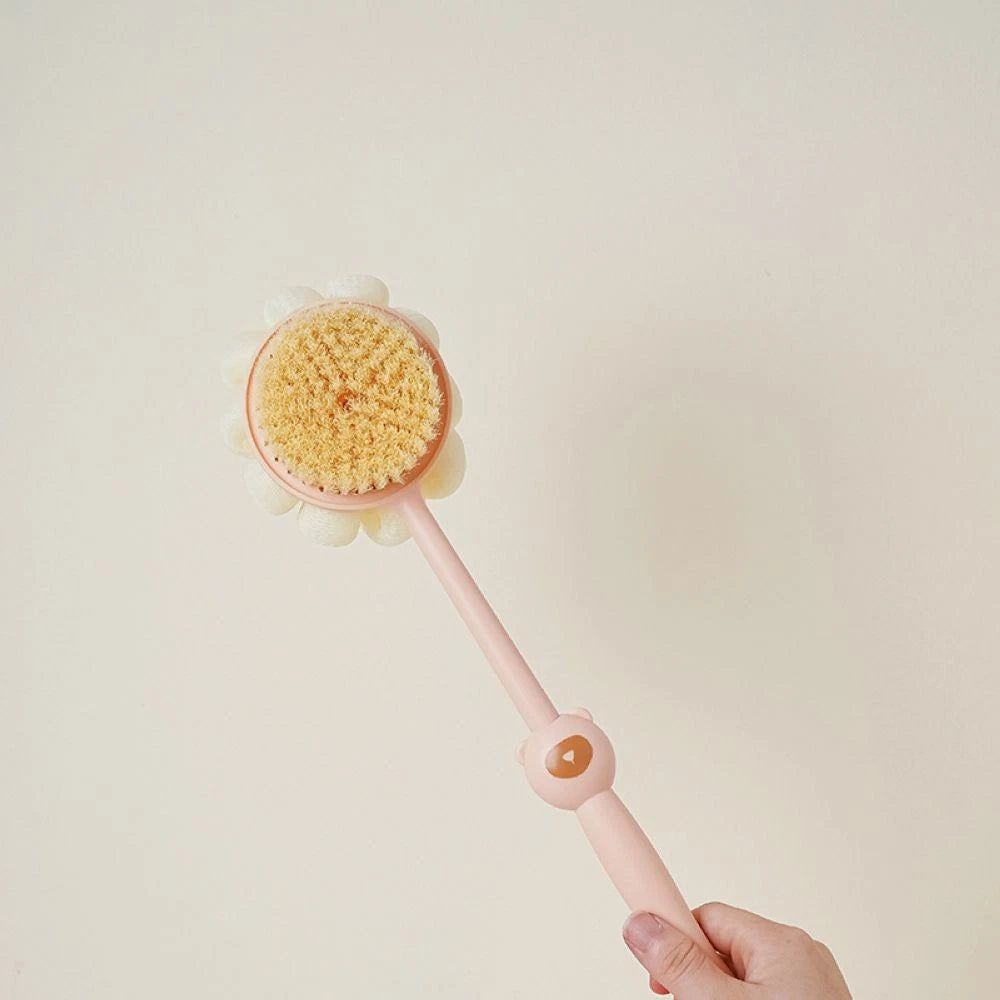 3PCS Long Handle Bath Body Brush Soft Back Shower Exfoliating Scrubber Massager