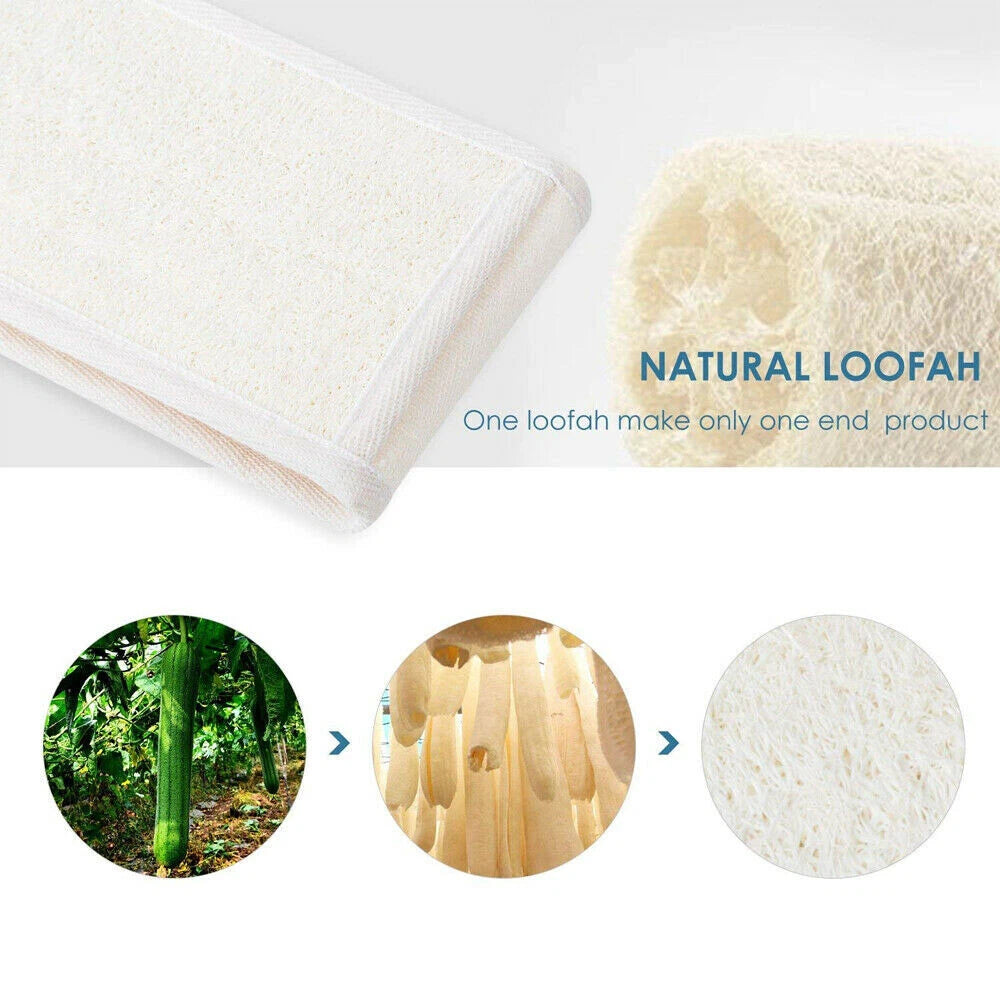 Exfoliating Loofah Loofa Back Strap  Bath Shower Body Sponge Scrubber Brush'