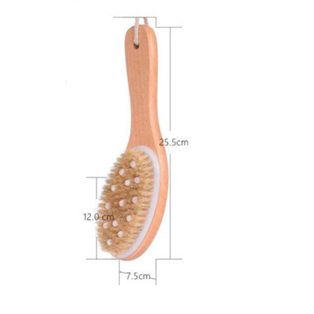 Body Brush Bath Scrubber Back for Shower Exfoliating Rough with Handles