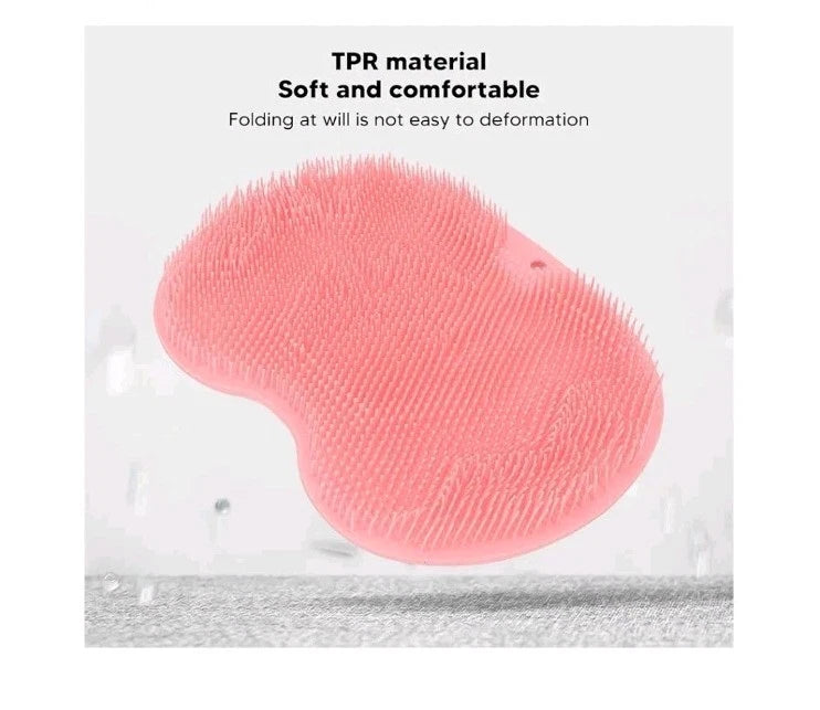 Non-Slip Shower Foot Massager Scrubber Mat Feet Washer Back Body Bath Brush Pad