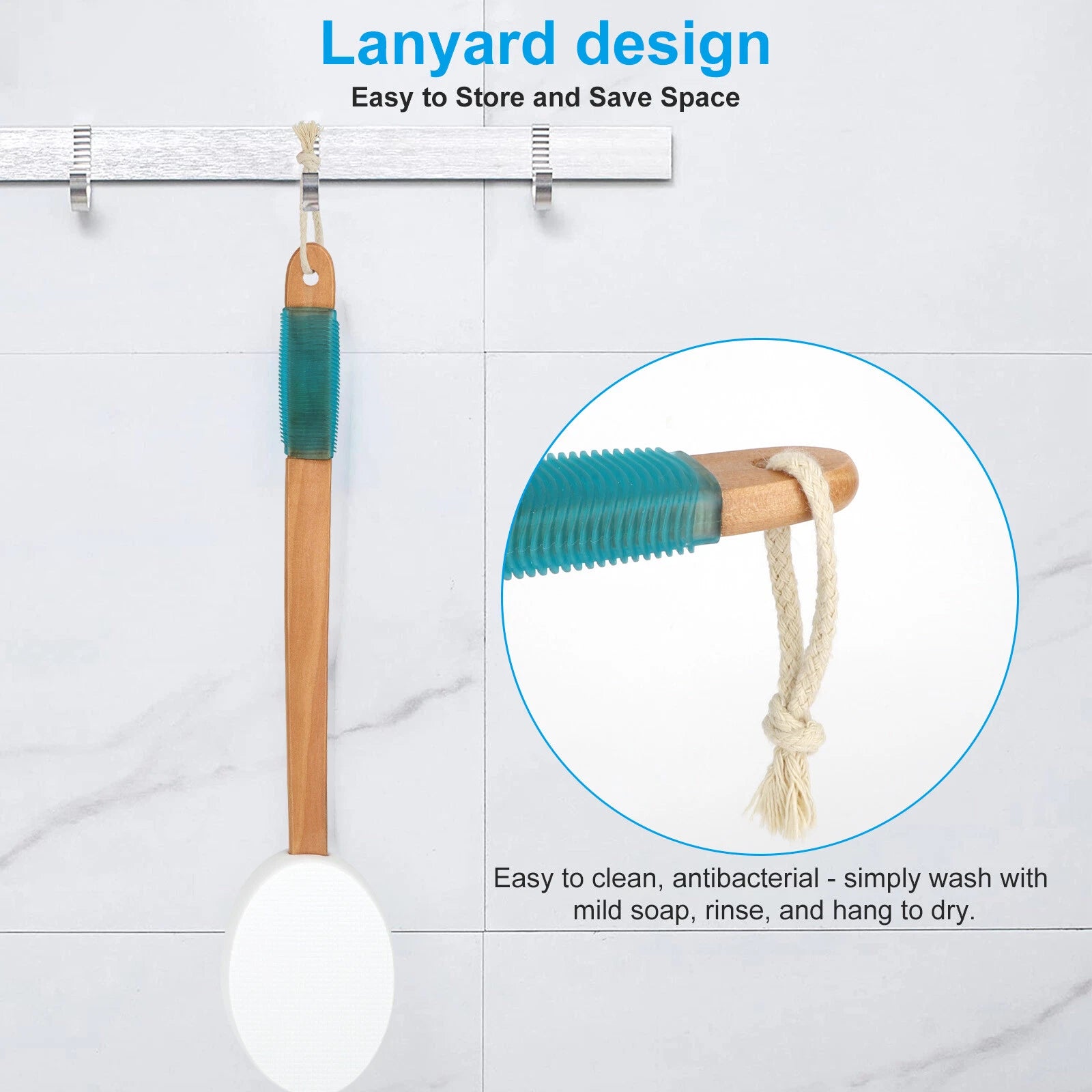 Long Lotion Applicator Back Brush Perfect for Tanning Skin Cream Or Any Lotions
