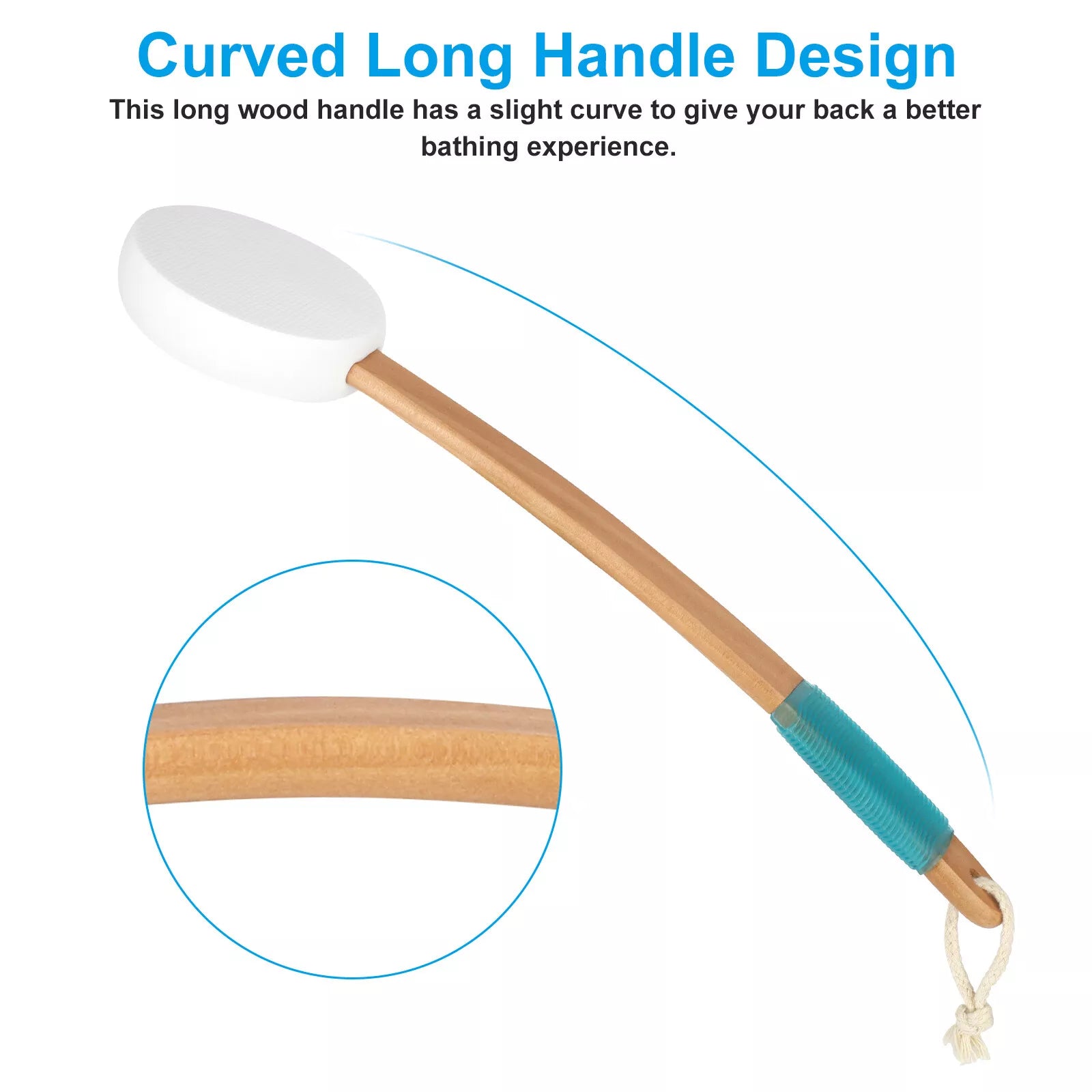 Long Lotion Applicator Back Brush Perfect for Tanning Skin Cream Or Any Lotions