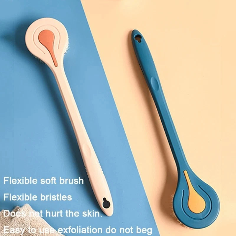 Long Handle Back Shower Brush Soft Body Exfoliating Scrubber UK Spa Bath