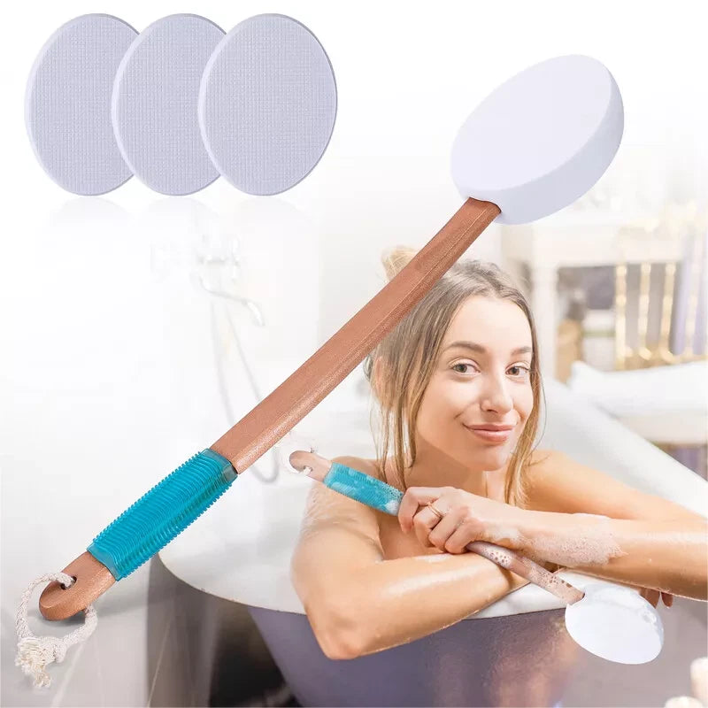 17.5" Long Handle Lotion Applicator Brush for Your Back Fits Tanning Skin Cream
