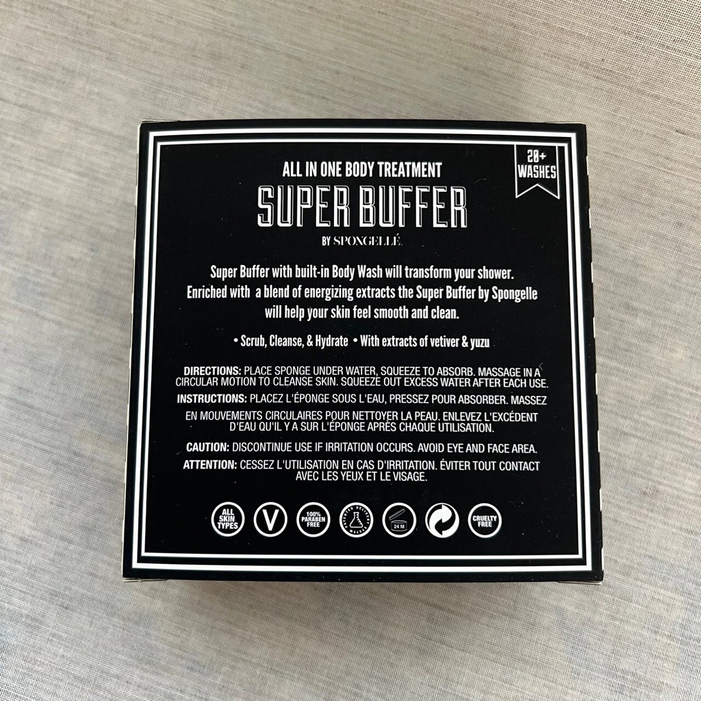 Spongelle Multi-Use Body Wash Infused Buffer  - Mens Womens - Super Supreme Pedi