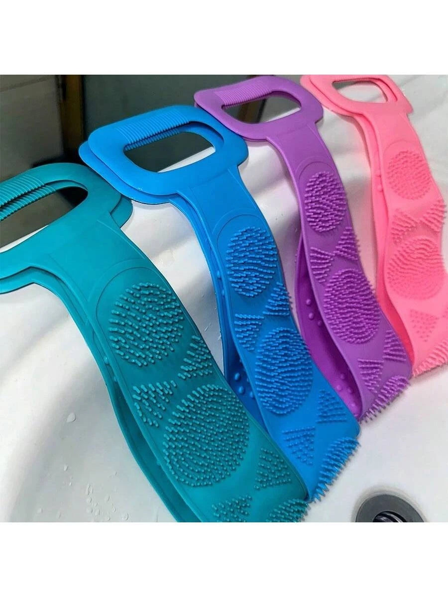 Silicone Body Cleaning Brush Shower Scrub Double Sided Back Scrubber Bath Shower
