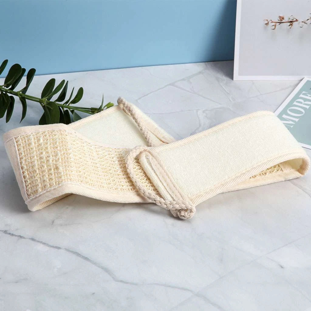 US Exfoliating Bath Scrubber Shower Back Strap Loofah Spa Body Skin Brush Sponge