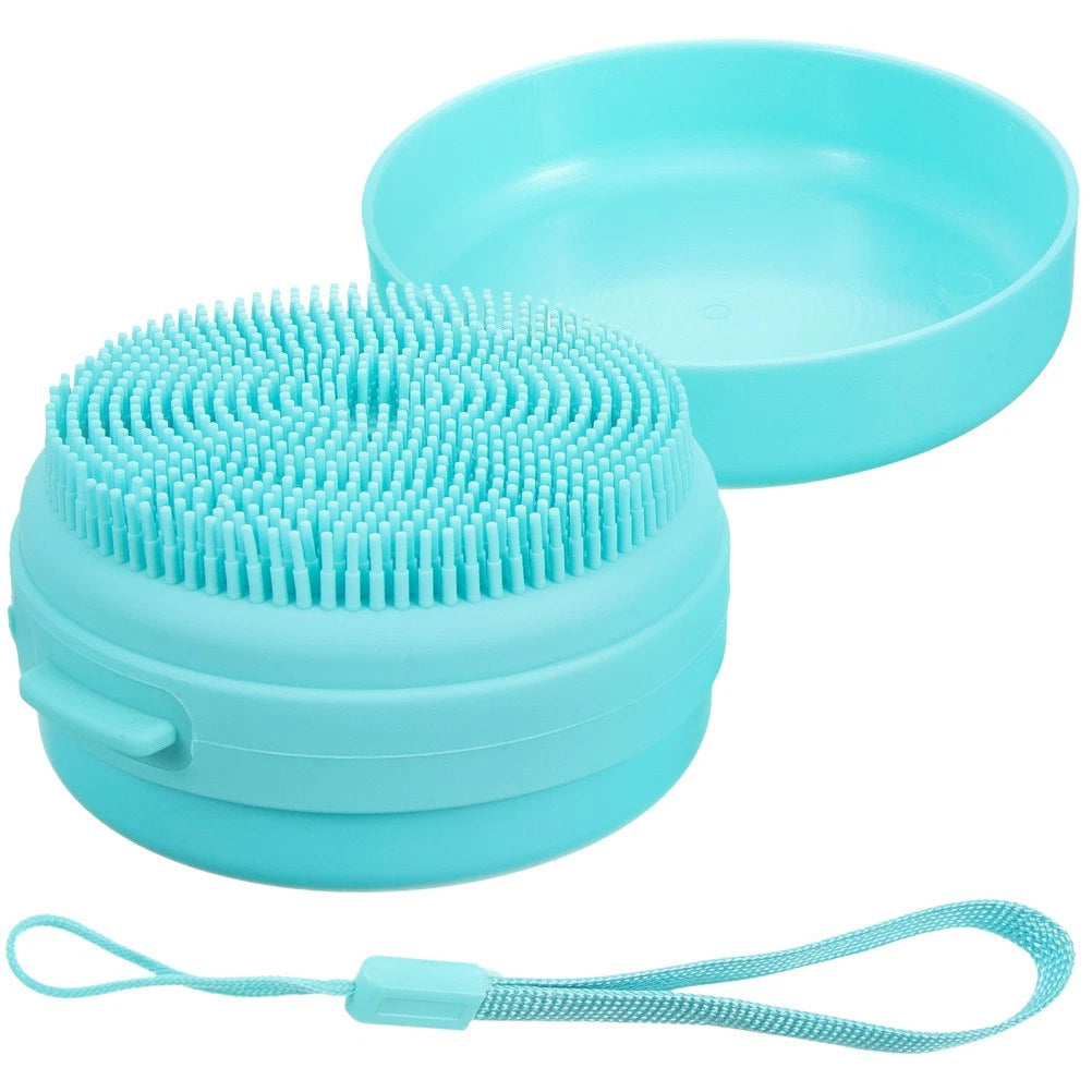 Bath Brush Bathing Silicone Loofah Body Scrubber Man Travel Exfoliating