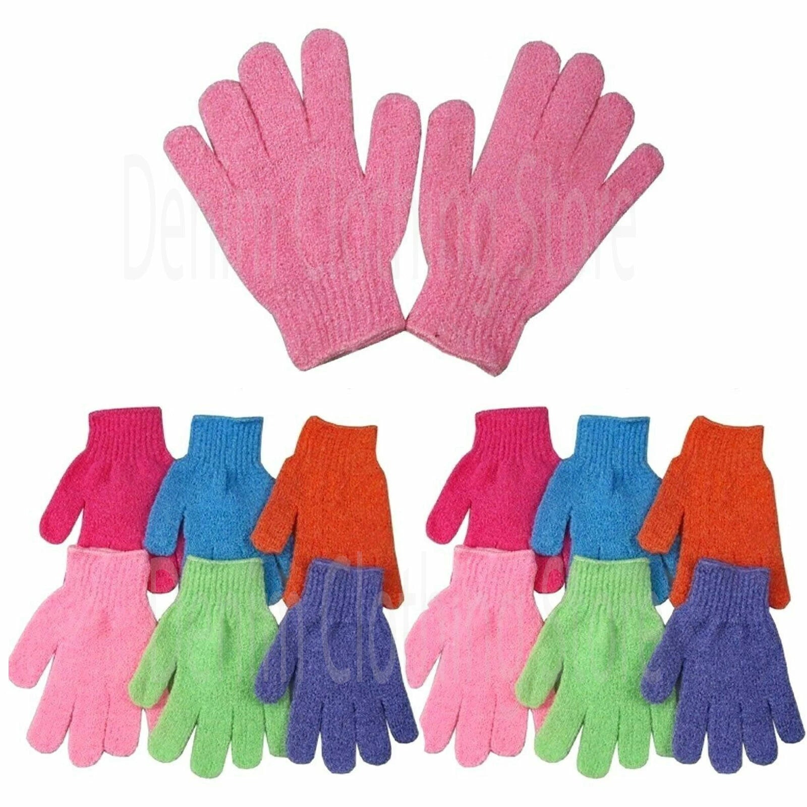 12 pcs Exfoliating Bath Gloves Deep Scrubbing Dead Skin Shower Gloves Spa