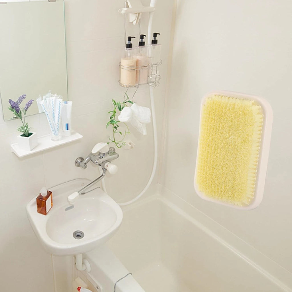 Wall Mounted Back Scrubber for Shower - Large Exfoliating Brush for Shower - Bat