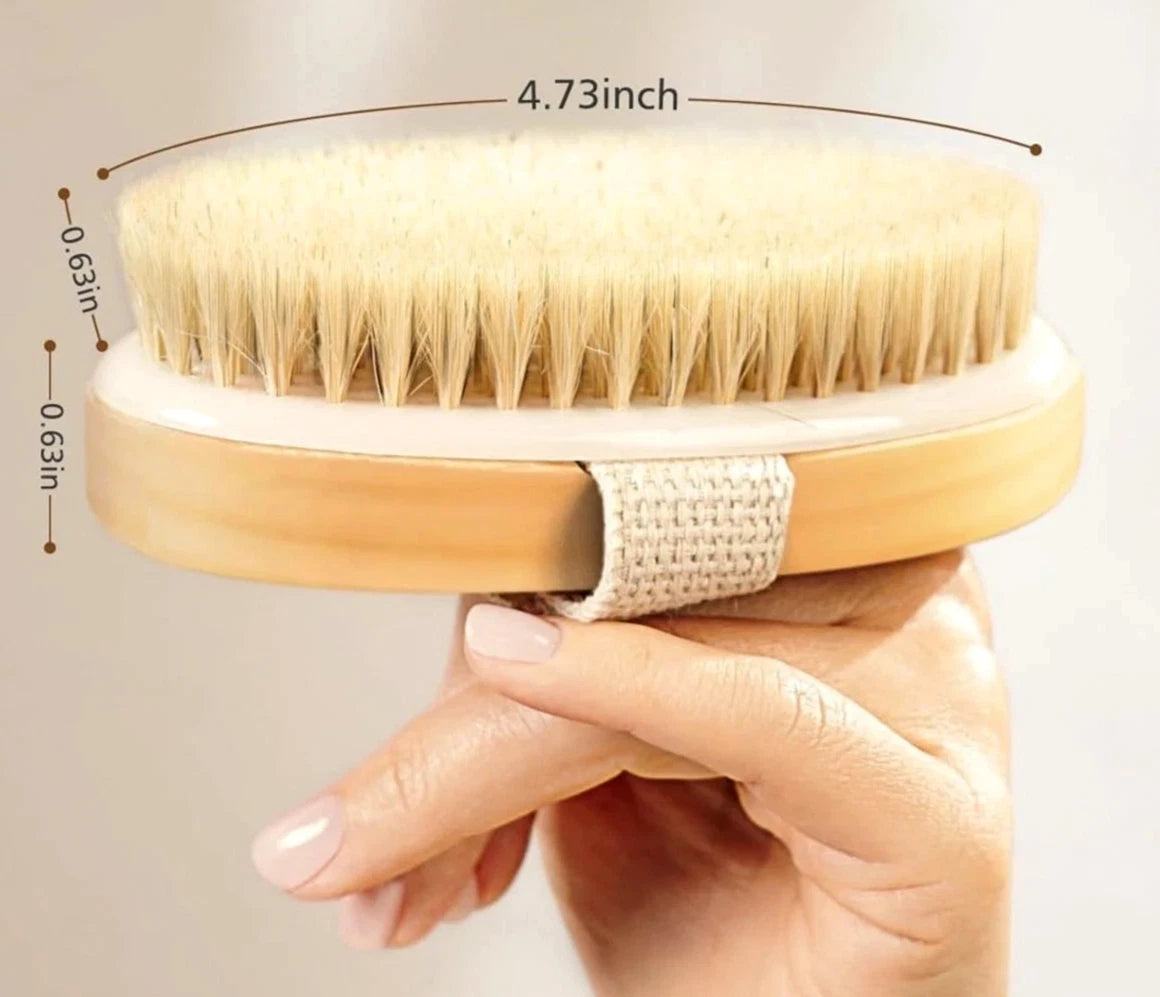 Natural  Body Scrub Bristle Brush for Dry Skin Exfoliating Dry Skin Brush