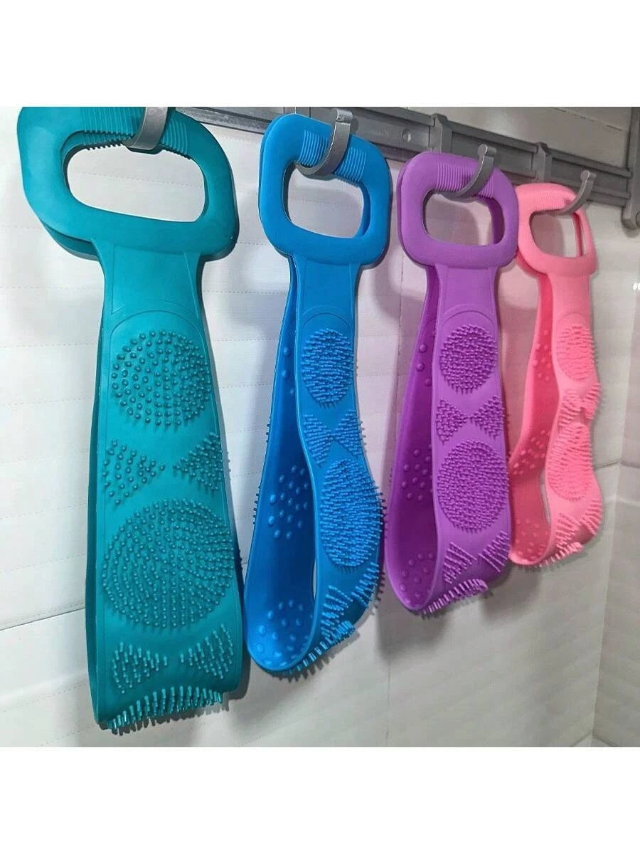 Silicone Body Cleaning Brush Shower Scrub Double Sided Back Scrubber Bath Shower