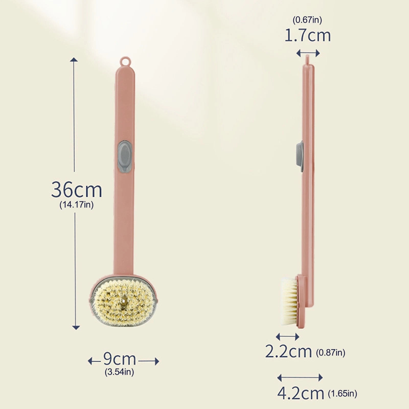 Body Back Bath Brush For Shower With Long Handle Back Washer Scrubber Suitable