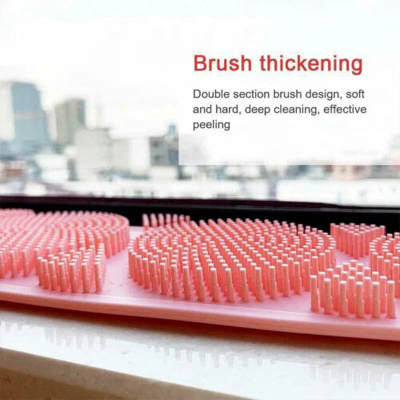 Body Cleaning Double Sided Back Scrubber Bath Silicone Body Brush Back I
