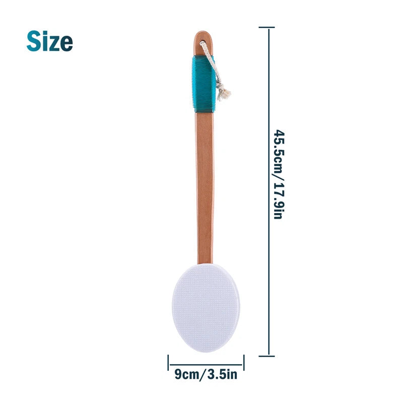 17.9" Long Handle Lotion Applicator Brush for Your Back Fits Tanning Skin Cream