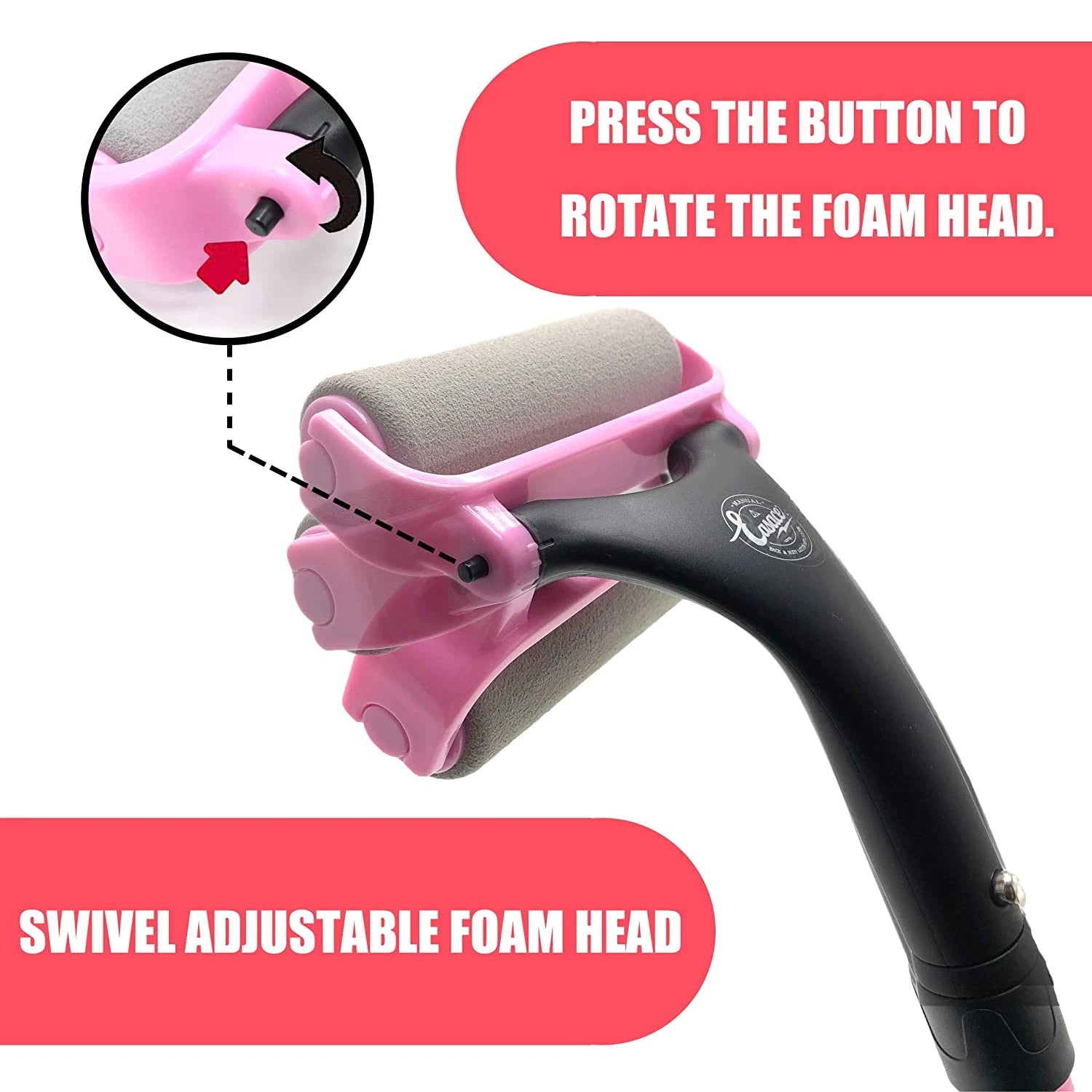 Lotion Applicator for Back & Body, Long Handle 21.5inch Adjustable Lotion Roller