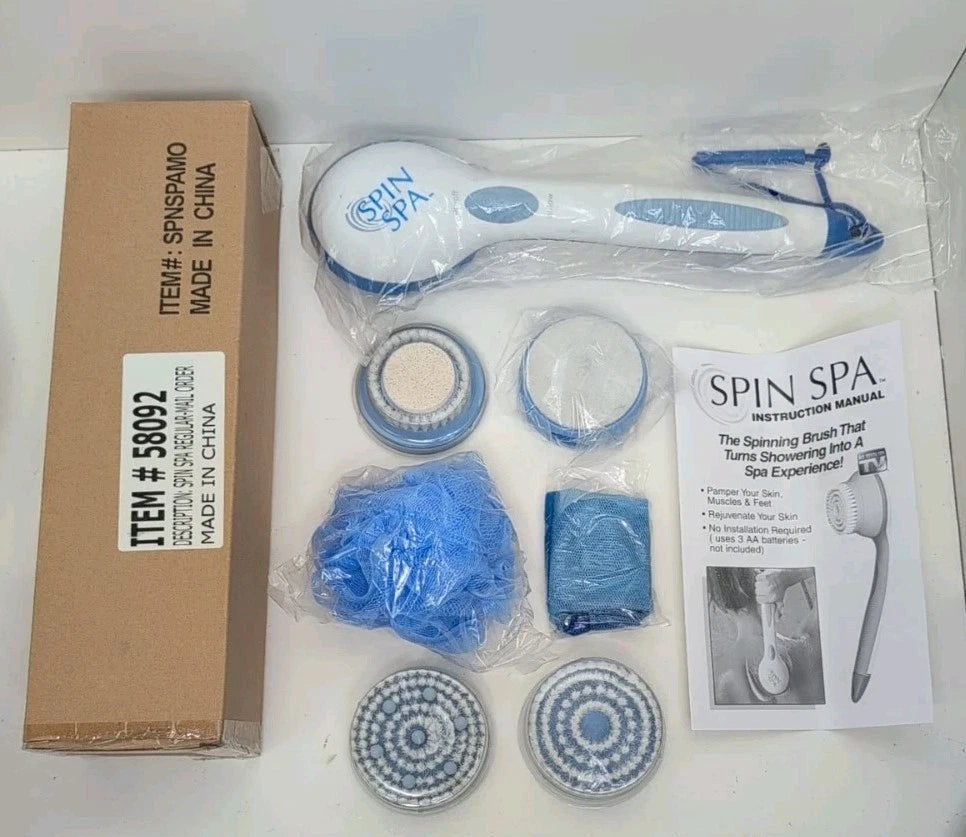 Spin Spa Brush 5 Attachments As Seen On TV  New FREE SHIPPING!