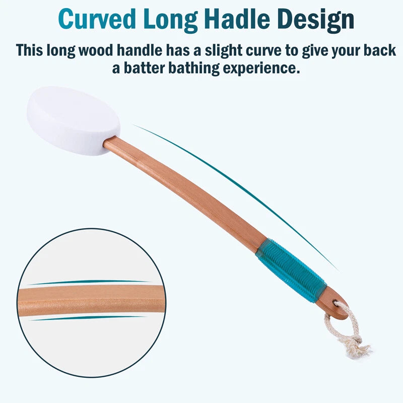 17.9" Long Handle Lotion Applicator Brush for Your Back Fits Tanning Skin Cream