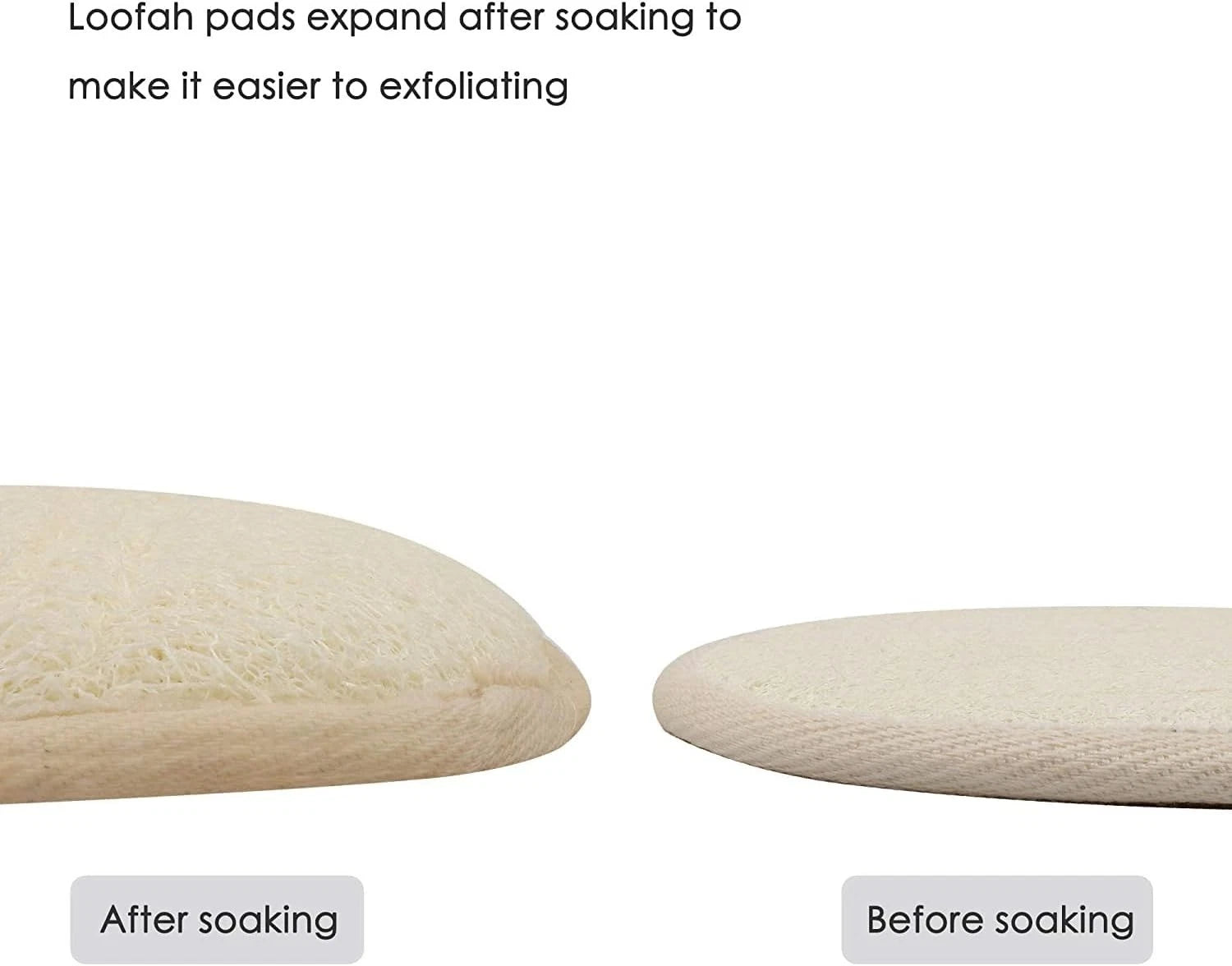 10 Pack Exfoliating Loofah Sponge Pads Natural Body Scrubbers for Shower and Bat