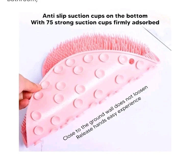 Non-Slip Shower Foot Massager Scrubber Mat Feet Washer Back Body Bath Brush Pad
