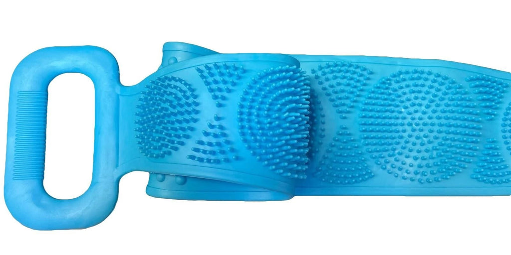 Silicon Long Body Cleaning Double Sided Back Scrubber Bath Shower Belt Brush UK✅
