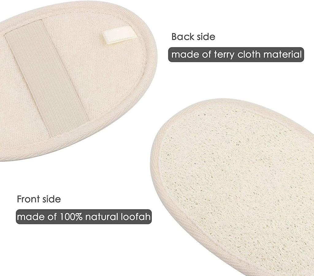 10 Pack Exfoliating Loofah Sponge Pads Natural Body Scrubbers for Shower and Bat