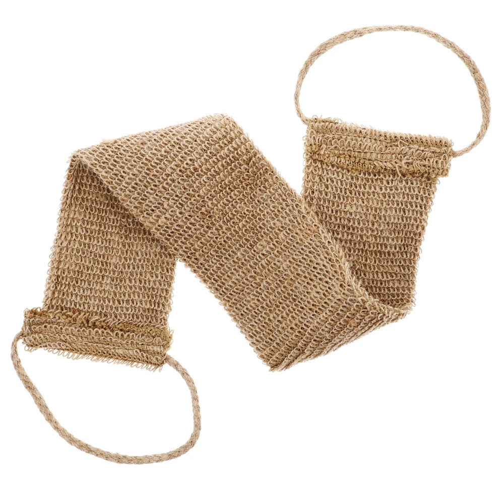 Jute Back Washer Bath Towel Shower Body Scrubber Scratcher for Men Brush Women