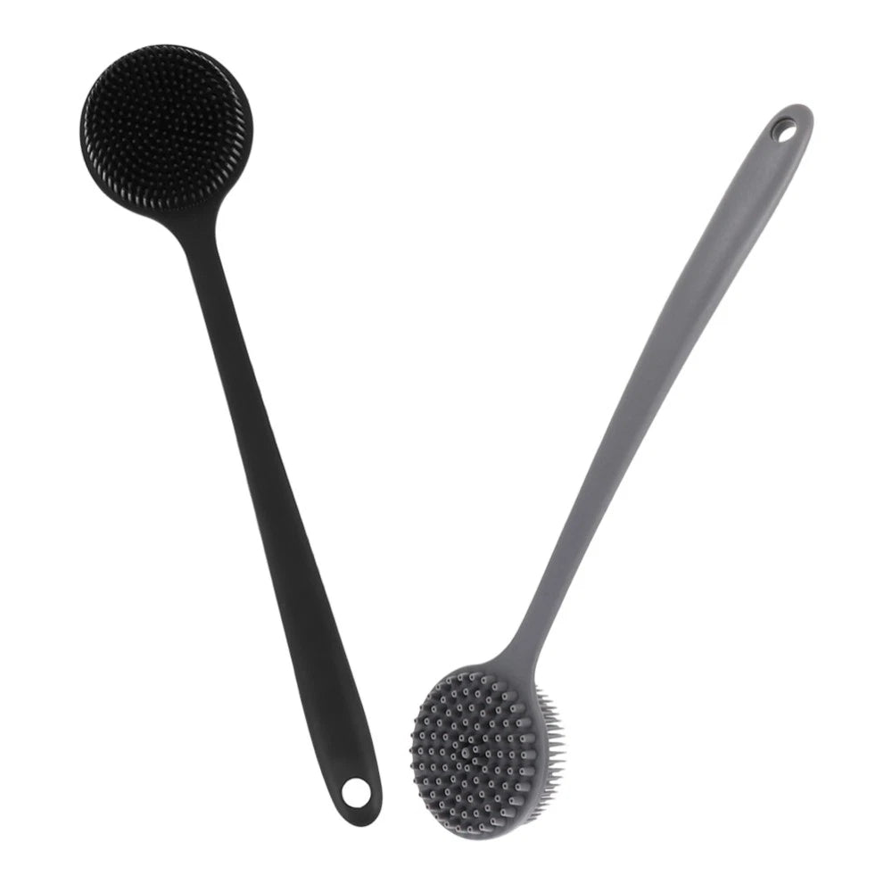 2 Pcs Bath Brush Man Silicone Shower Body Hand Held Scrubber Handheld