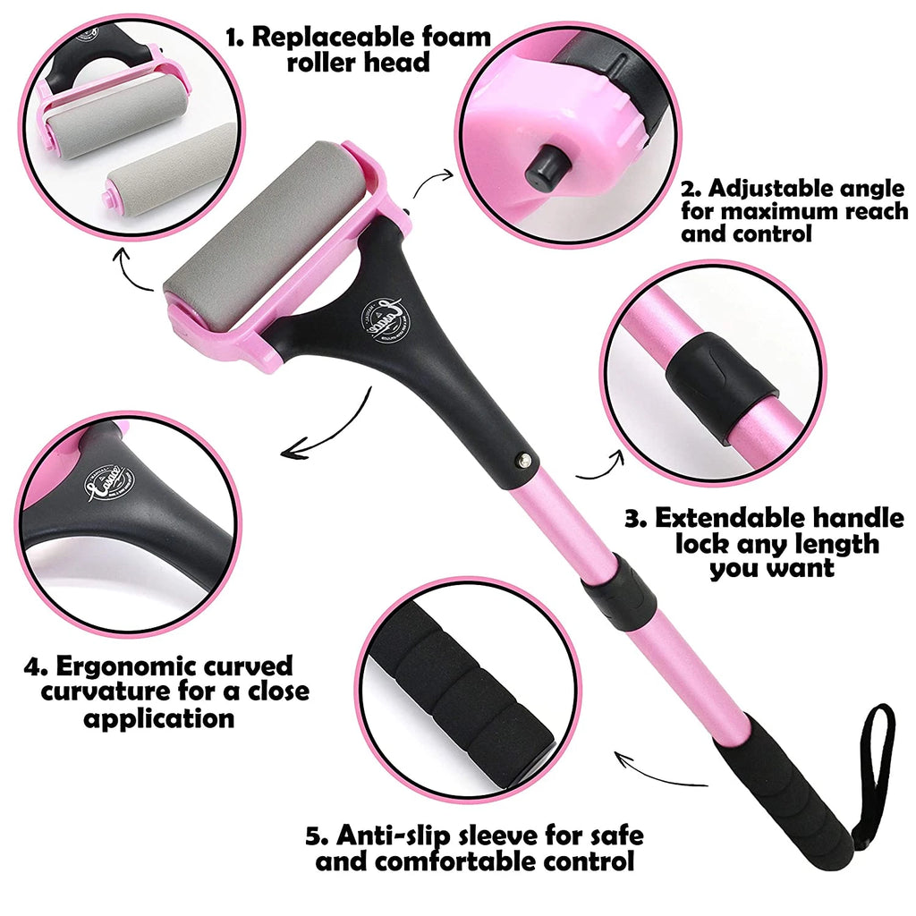 Lotion Applicator for Back & Body, Long Handle 21.5inch Adjustable Lotion Roller