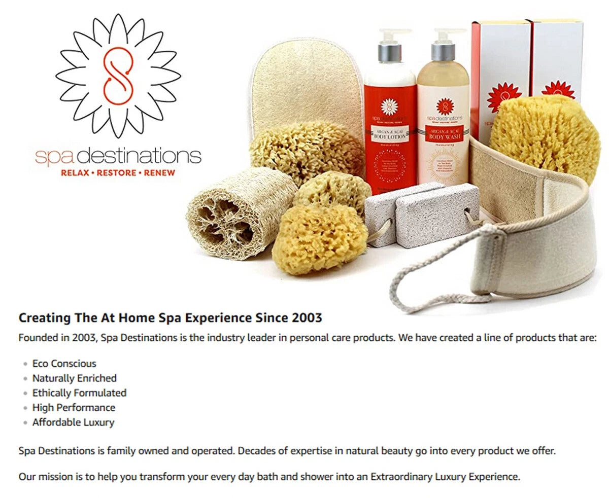 Natural Sea Wool Sponges by Spa Destinations (Choose Size)