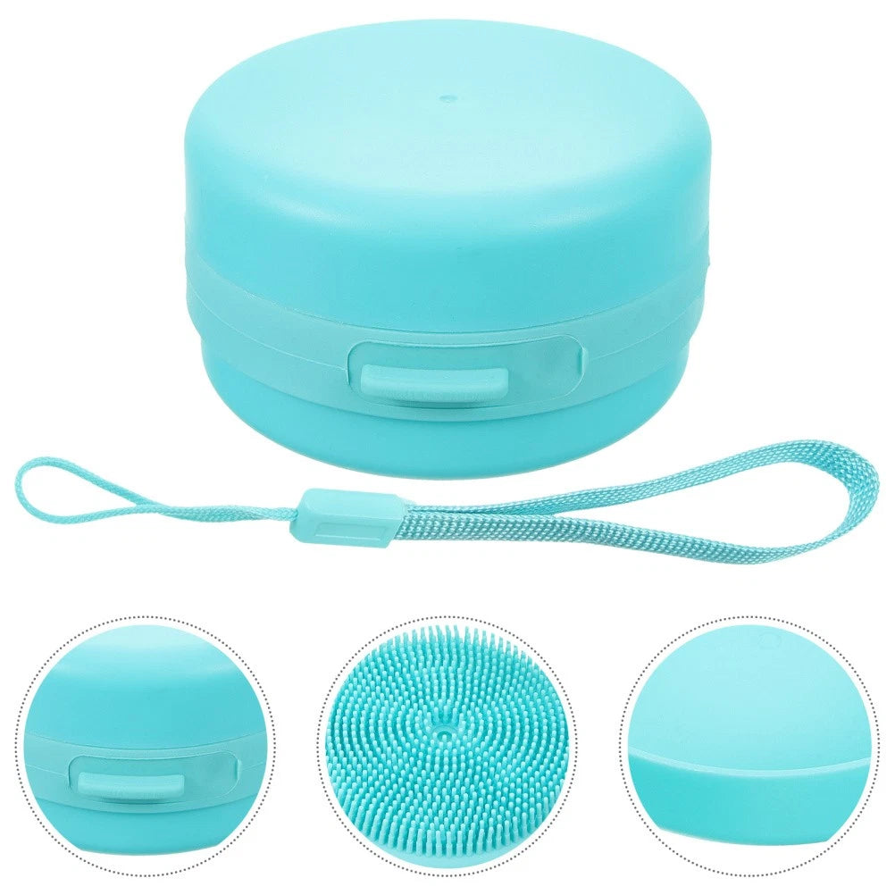 Bath Brush Bathing Silicone Loofah Body Scrubber Man Travel Exfoliating